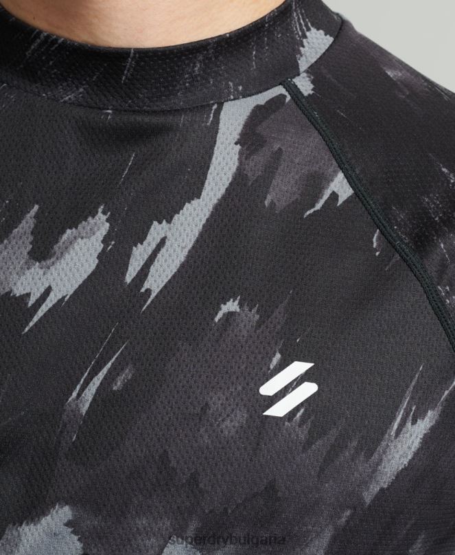 Superdry облекло N00H5357 тъмно сив мъже влак макет деколте