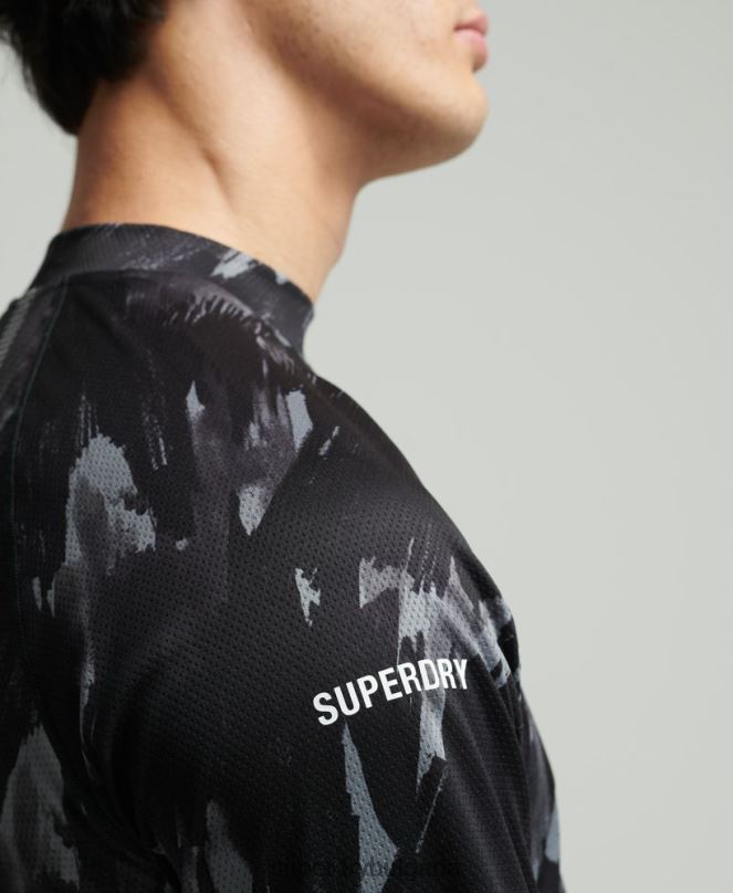 Superdry облекло N00H5357 тъмно сив мъже влак макет деколте