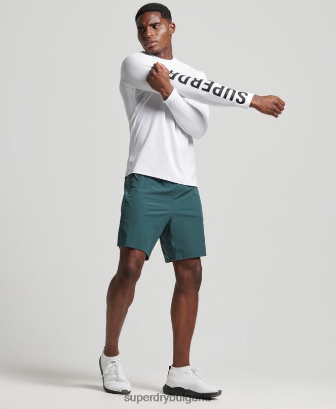 Superdry облекло N00H5361 бяло мъже влак макет деколте