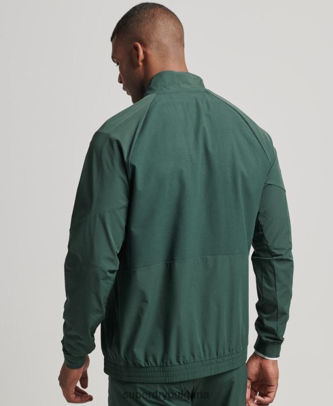 Superdry облекло N00H5367 зелено мъже горнище от еластична тъкан