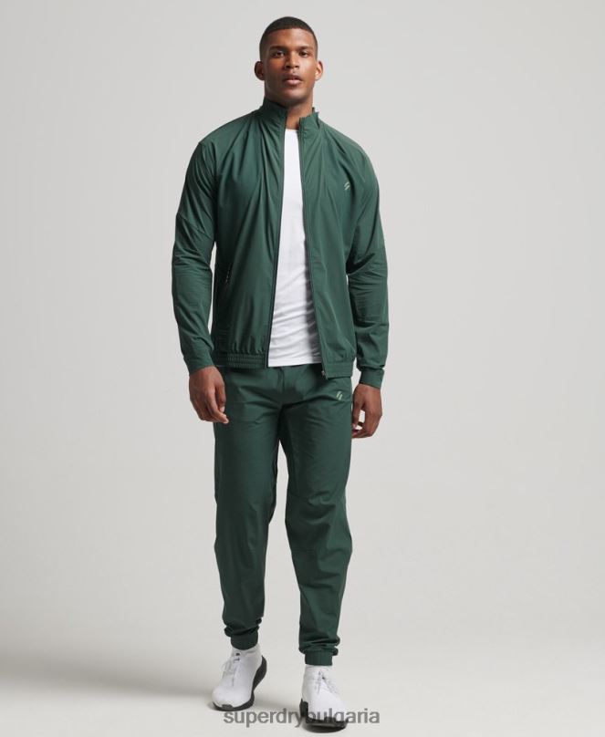 Superdry облекло N00H5367 зелено мъже горнище от еластична тъкан