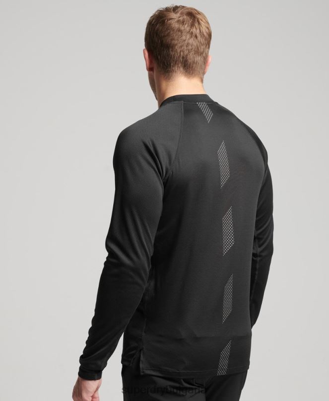 Superdry облекло N00H5374 черен мъже влак макет деколте