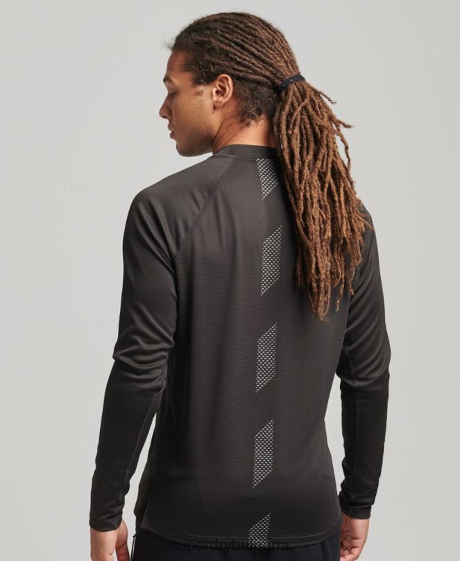 Superdry облекло N00H5378 черен мъже влак макет деколте лого горнище