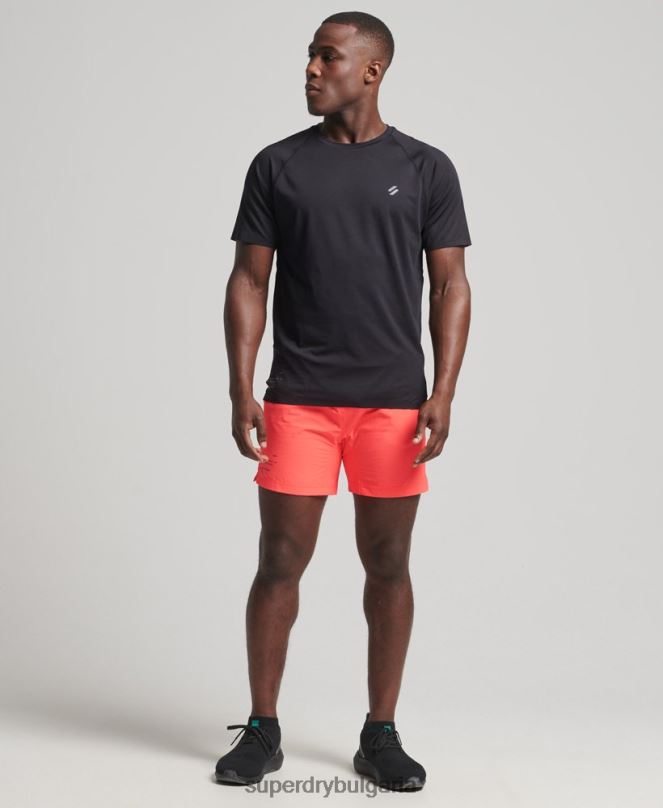Superdry облекло N00H5386 черен мъже train premium тениска с къс ръкав