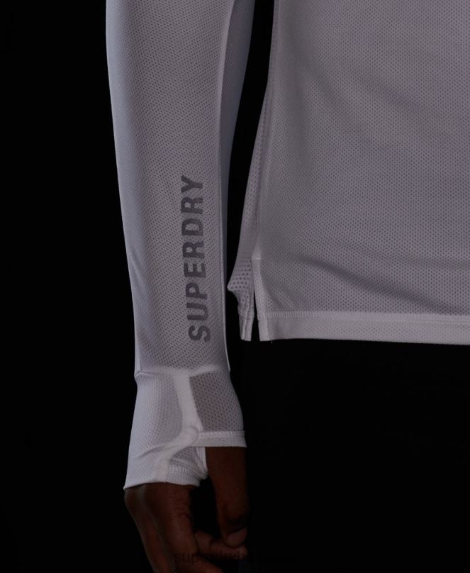 Superdry облекло N00H5388 бяло мъже горна част с дълъг ръкав