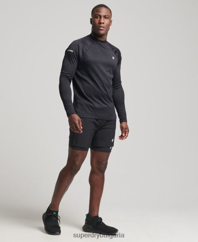 Superdry облекло N00H5392 черен мъже влак макет деколте