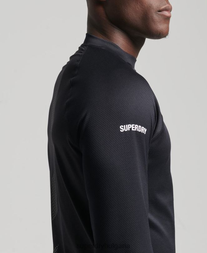 Superdry облекло N00H5392 черен мъже влак макет деколте