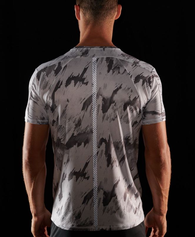 Superdry облекло N00H5394 сиво мъже тениска с къс ръкав run
