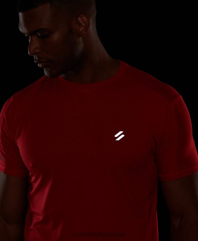 Superdry облекло N00H5395 червен мъже тениска с къс ръкав run
