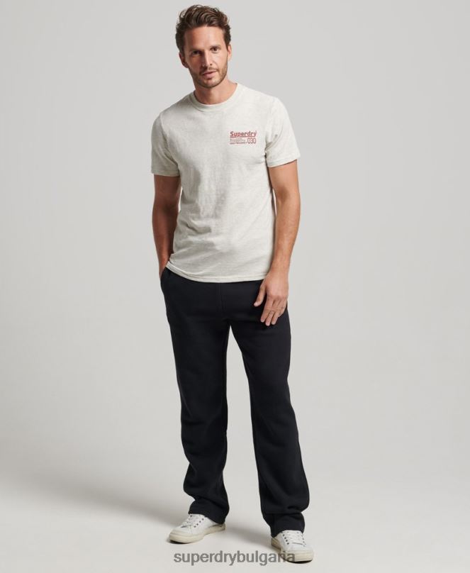 Superdry облекло N00H6359 сиво мъже ретро звукозаписна тениска