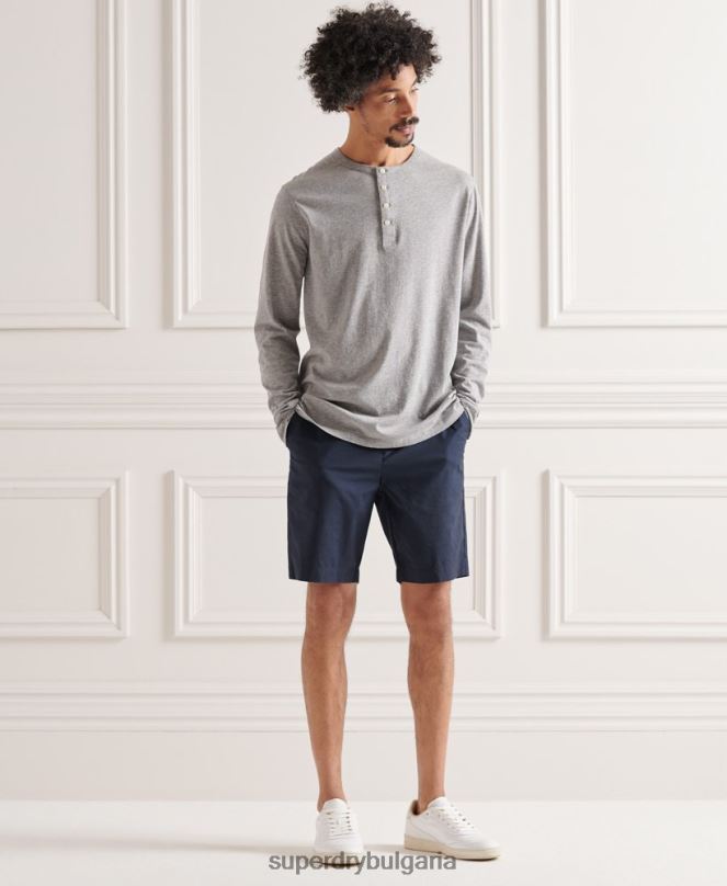 Superdry облекло N00H6424 светло сив мъже органичен памук олекотен есенциален топ
