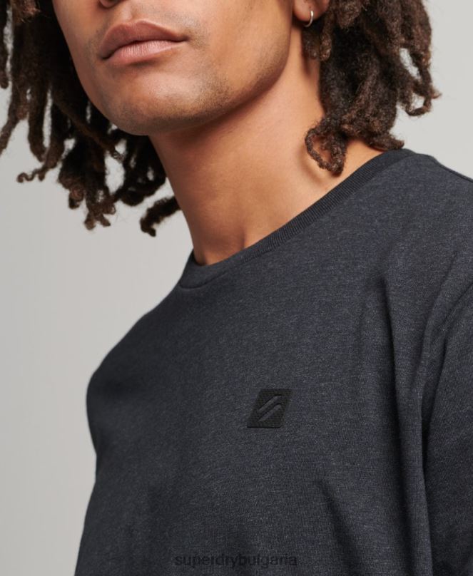 Superdry облекло N00H6471 тъмно сив мъже технологично горнище с дълъг ръкав