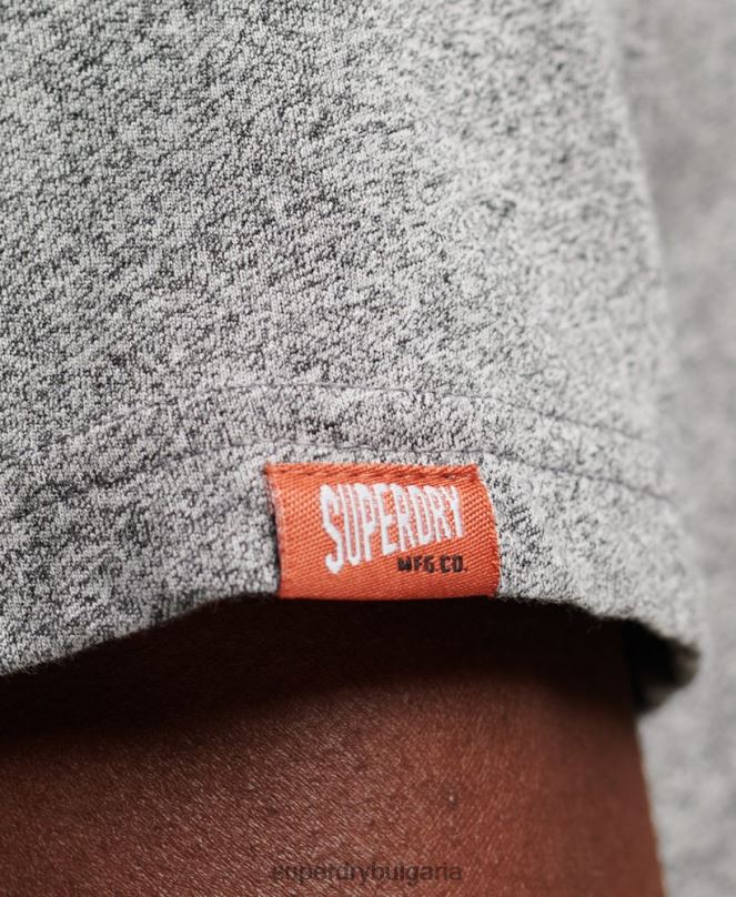 Superdry облекло N00H74 светло сив мъже тениска с ретро лого на магазина