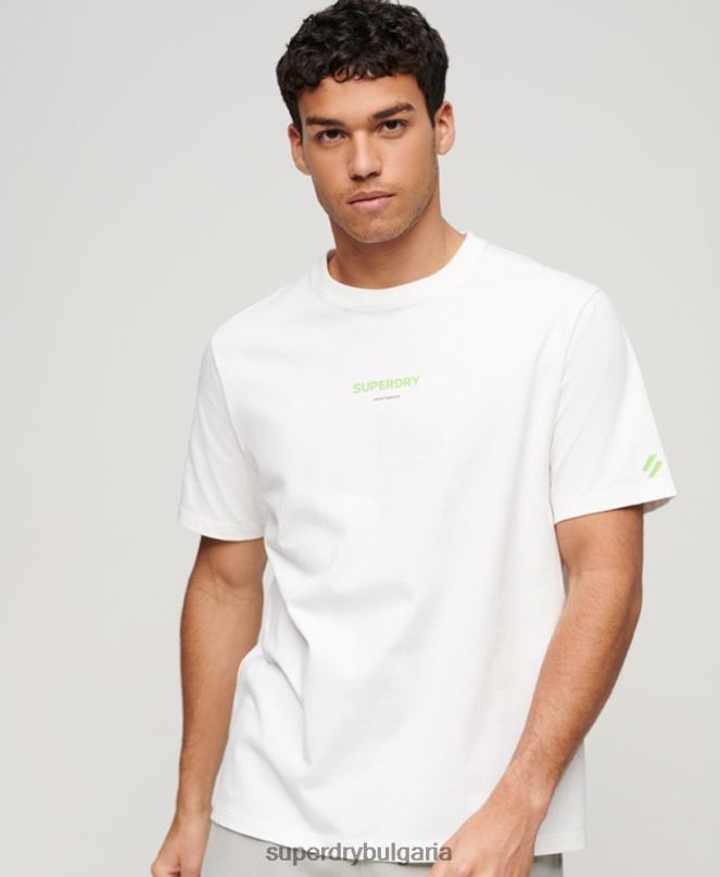 Superdry облекло N00H79 бяло мъже спортна тениска