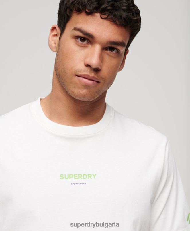 Superdry облекло N00H79 бяло мъже спортна тениска