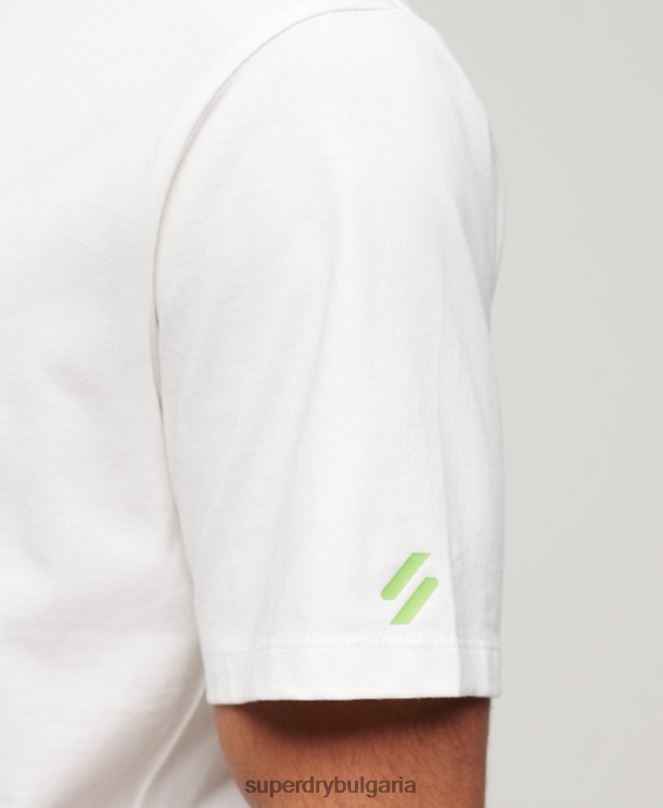 Superdry облекло N00H79 бяло мъже спортна тениска