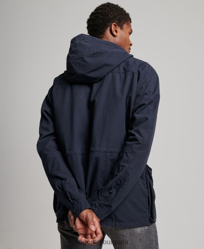 Superdry облекло N00H1009 военноморски флот мъже палубно яке с качулка