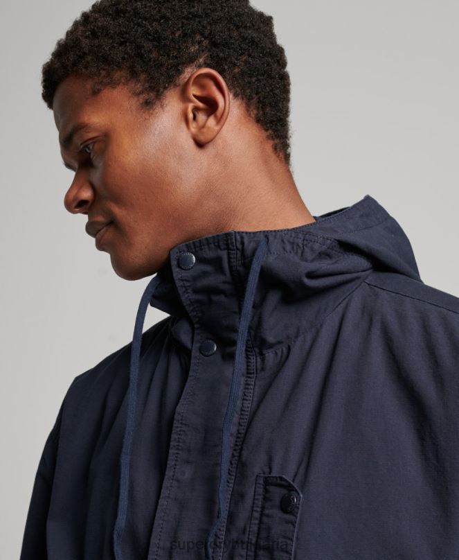 Superdry облекло N00H1009 военноморски флот мъже палубно яке с качулка
