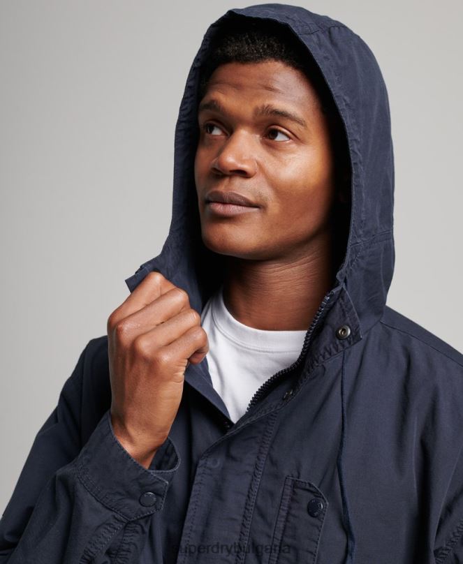 Superdry облекло N00H1009 военноморски флот мъже палубно яке с качулка