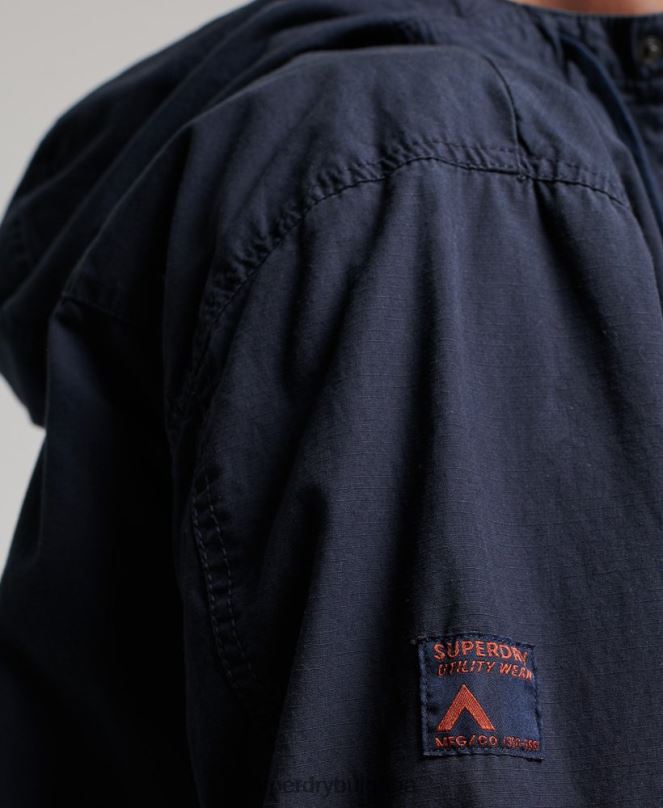 Superdry облекло N00H1009 военноморски флот мъже палубно яке с качулка