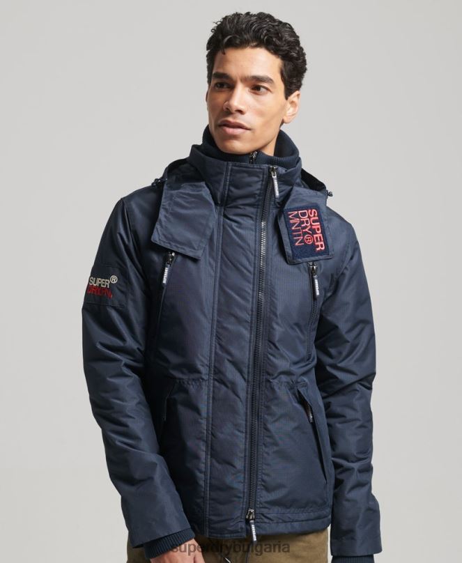 Superdry облекло N00H1014 военноморски флот мъже горско яке с ветровка