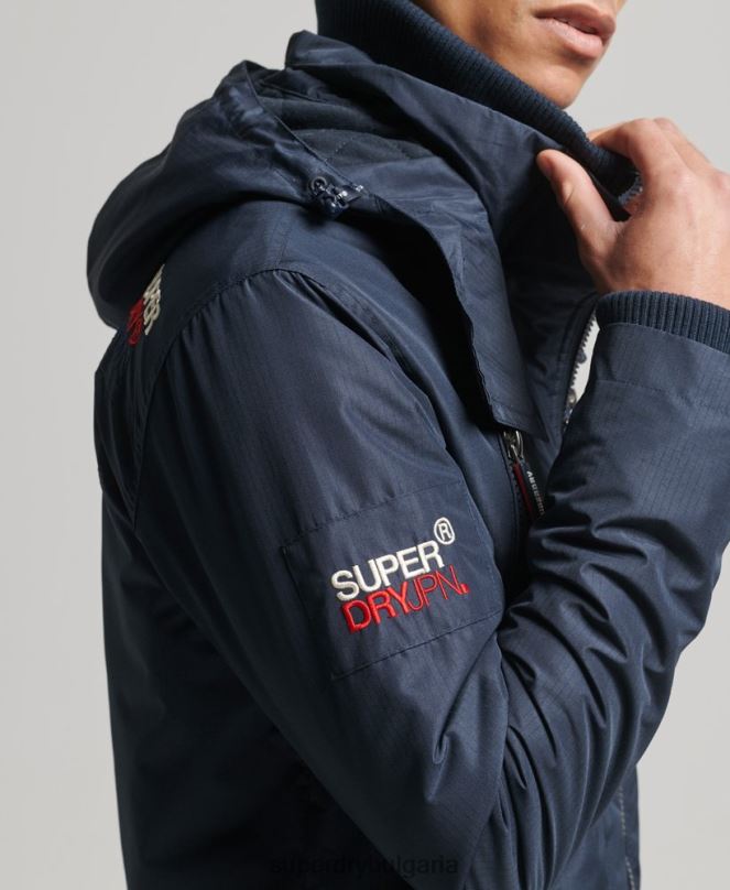 Superdry облекло N00H1014 военноморски флот мъже горско яке с ветровка