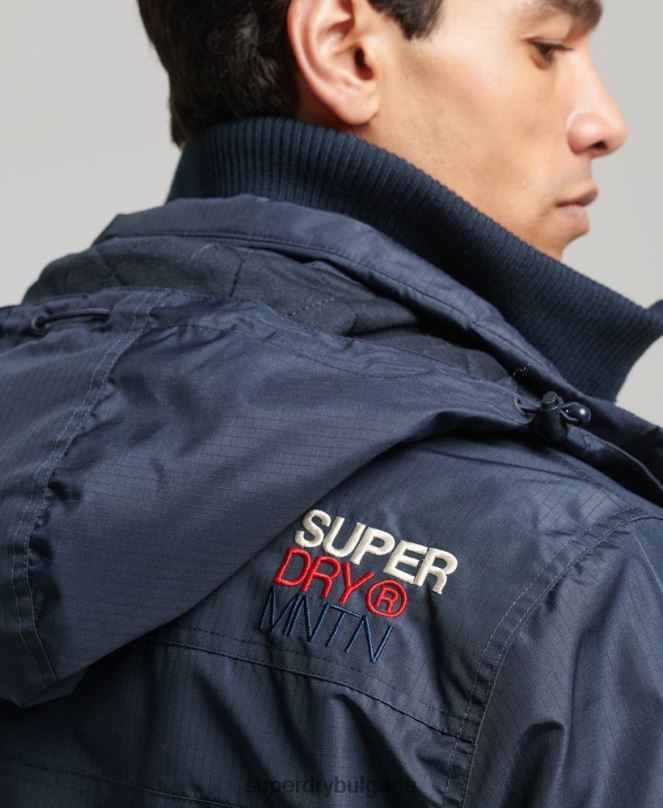 Superdry облекло N00H1014 военноморски флот мъже горско яке с ветровка