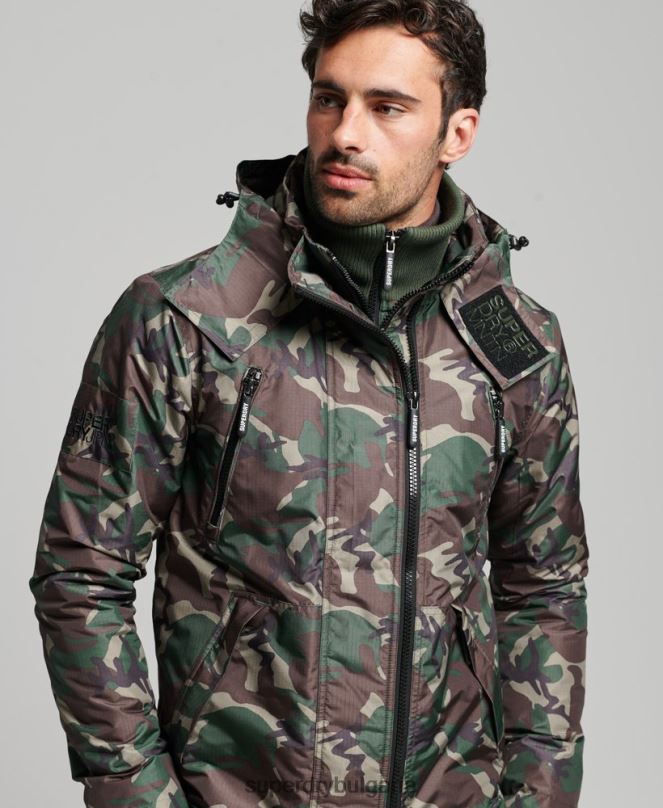 Superdry облекло N00H1015 зелено мъже горско яке с ветровка