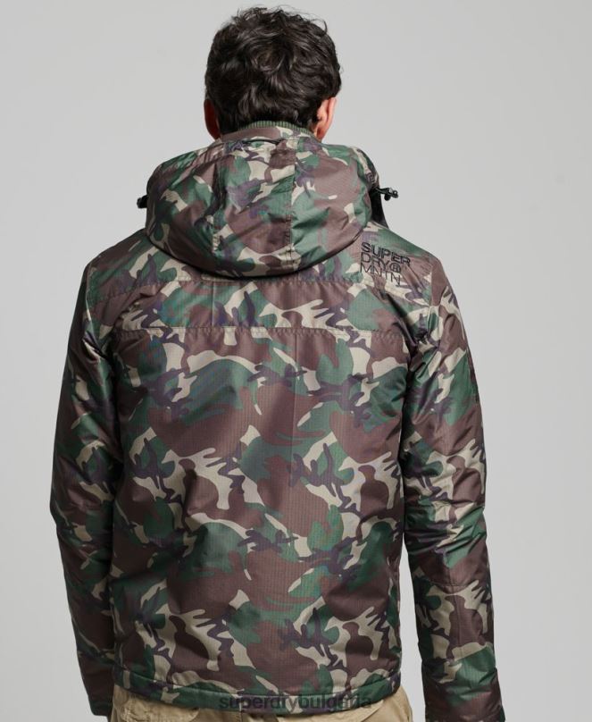 Superdry облекло N00H1015 зелено мъже горско яке с ветровка
