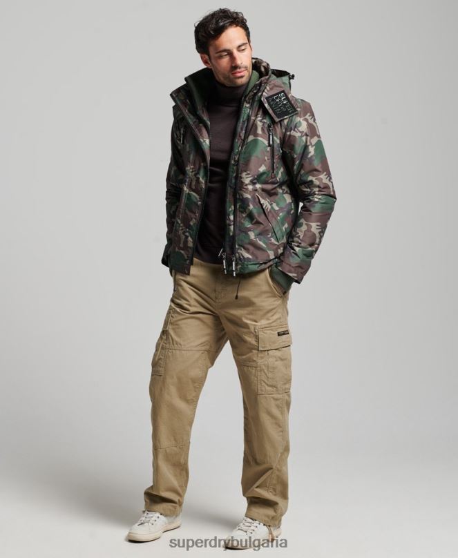 Superdry облекло N00H1015 зелено мъже горско яке с ветровка