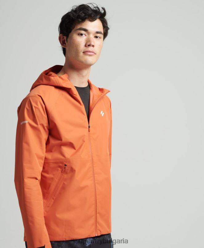 Superdry облекло N00H1025 оранжево мъже водоустойчиво яке