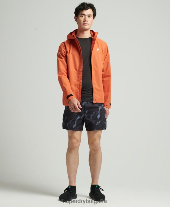 Superdry облекло N00H1025 оранжево мъже водоустойчиво яке