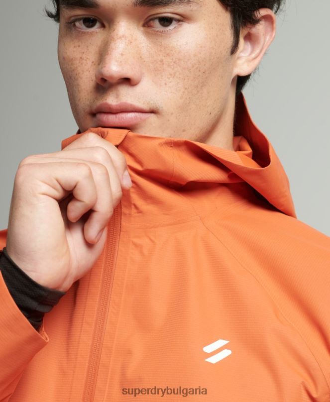 Superdry облекло N00H1025 оранжево мъже водоустойчиво яке