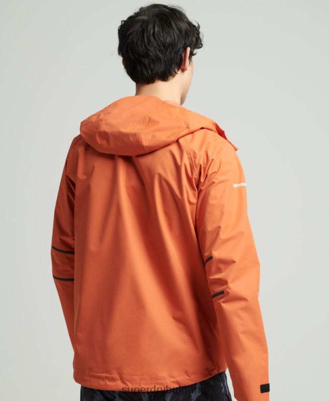 Superdry облекло N00H1025 оранжево мъже водоустойчиво яке