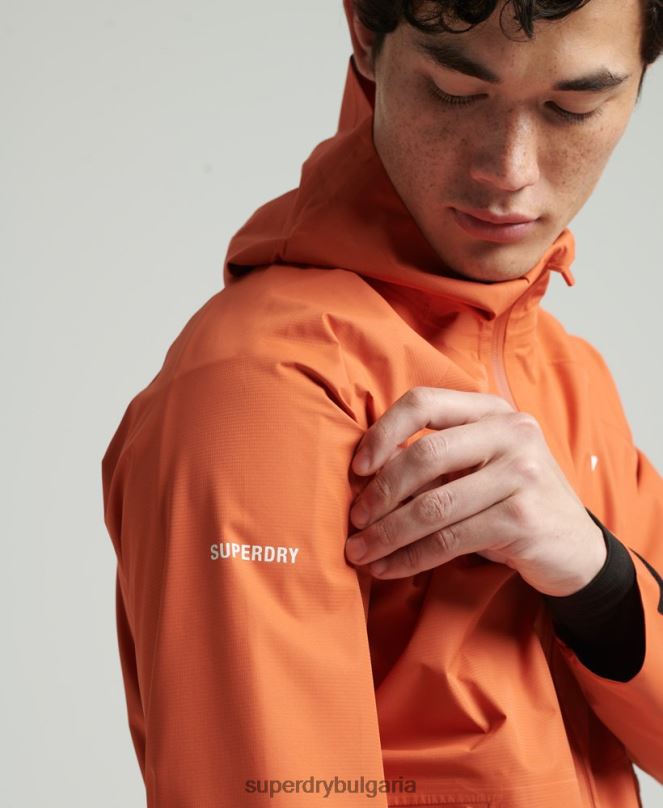 Superdry облекло N00H1025 оранжево мъже водоустойчиво яке