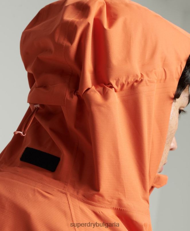 Superdry облекло N00H1025 оранжево мъже водоустойчиво яке