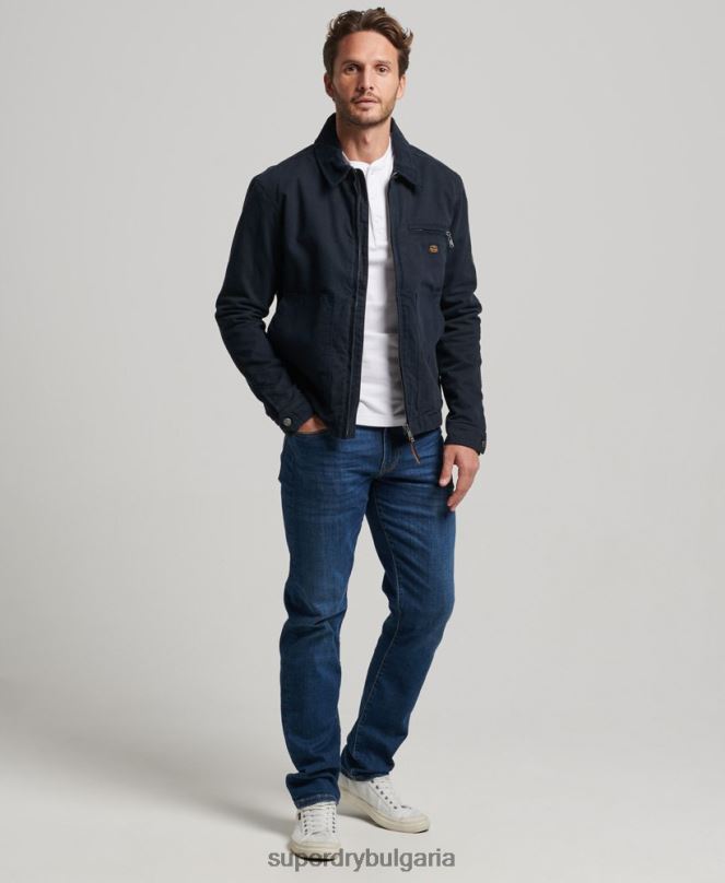 Superdry облекло N00H1030 военноморски флот мъже винтидж яке Ranch harrington