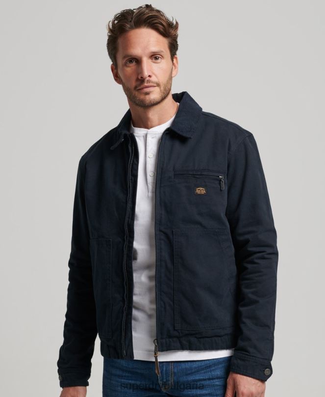 Superdry облекло N00H1030 военноморски флот мъже винтидж яке Ranch harrington