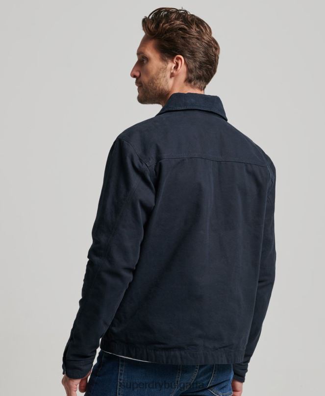 Superdry облекло N00H1030 военноморски флот мъже винтидж яке Ranch harrington