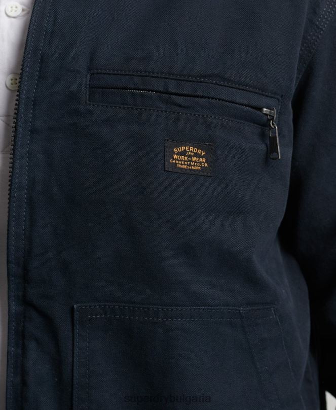 Superdry облекло N00H1030 военноморски флот мъже винтидж яке Ranch harrington