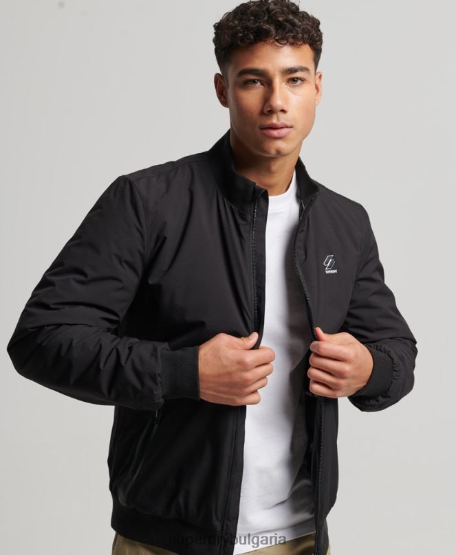 Superdry облекло N00H1038 черен мъже тренировъчно яке харингтън