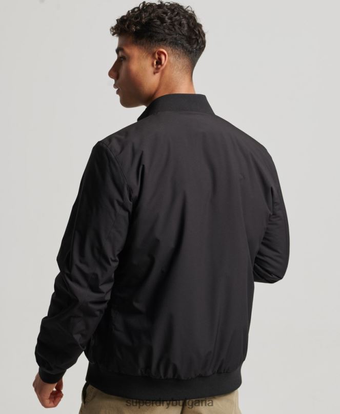 Superdry облекло N00H1038 черен мъже тренировъчно яке харингтън
