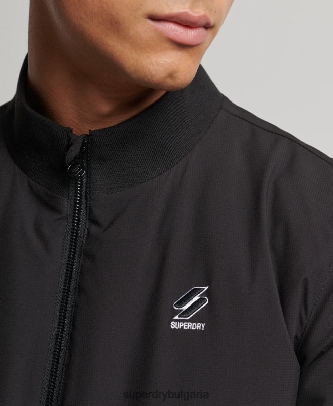 Superdry облекло N00H1038 черен мъже тренировъчно яке харингтън