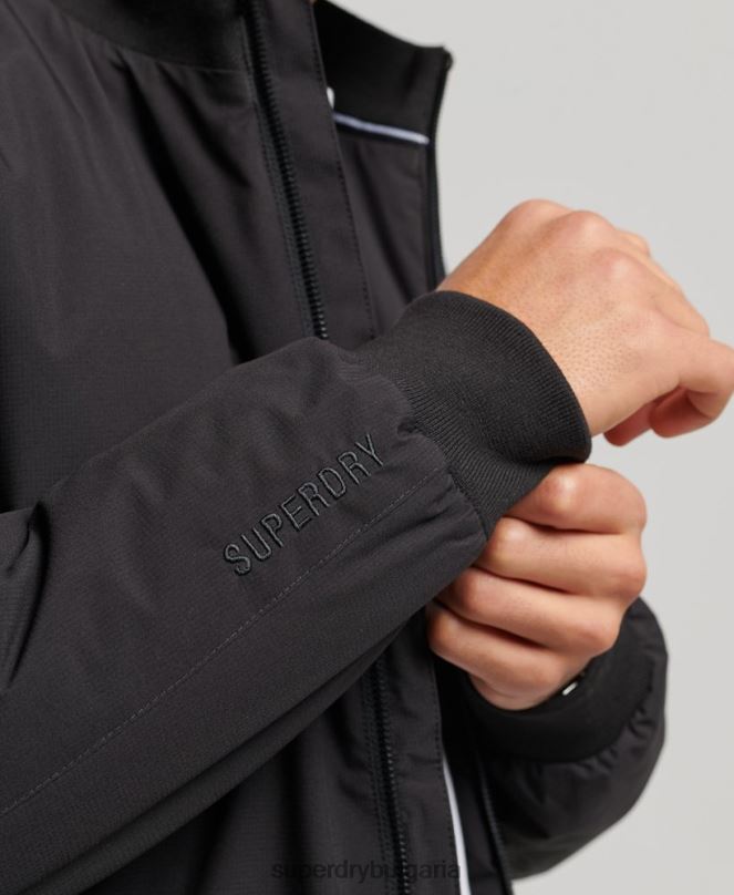 Superdry облекло N00H1038 черен мъже тренировъчно яке харингтън