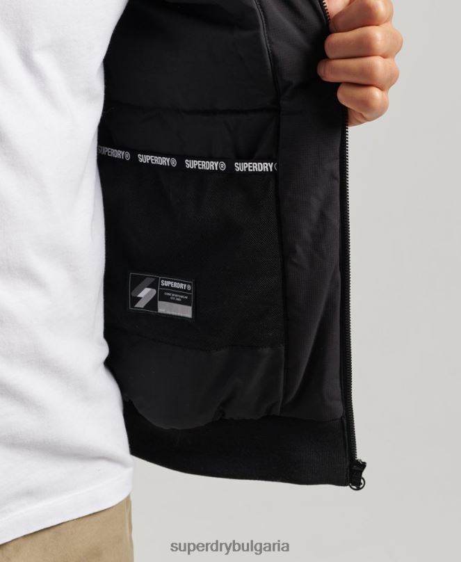 Superdry облекло N00H1038 черен мъже тренировъчно яке харингтън