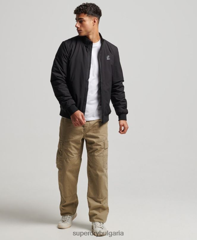 Superdry облекло N00H1038 черен мъже тренировъчно яке харингтън