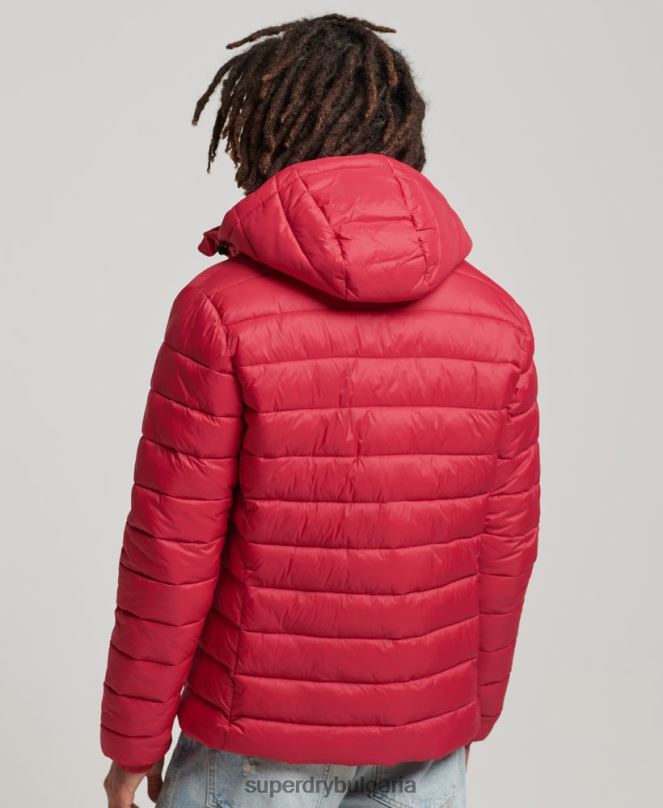 Superdry облекло N00H1041 червен мъже класическо пухено яке с качулка