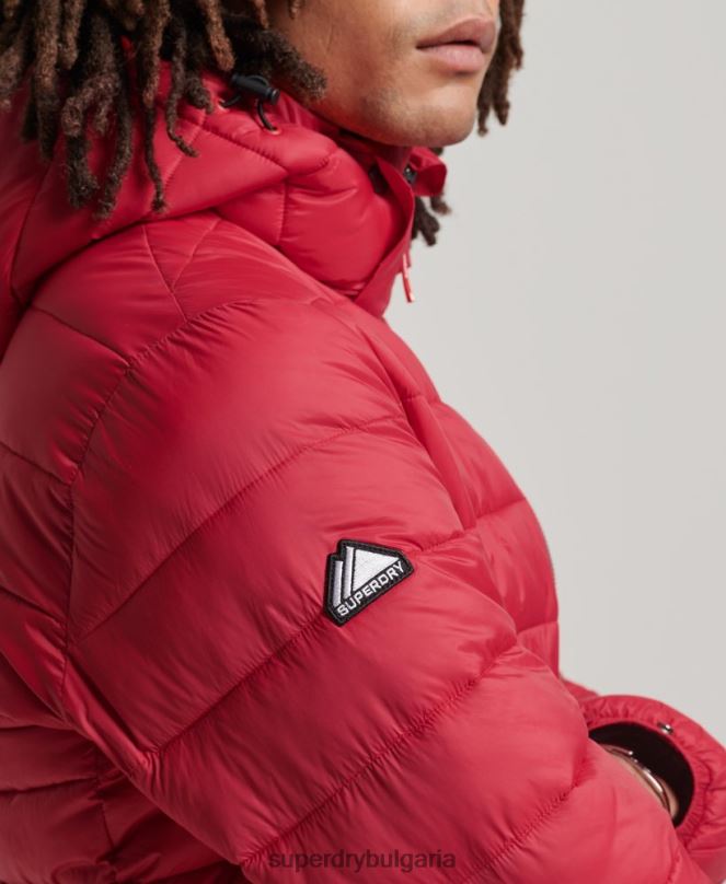 Superdry облекло N00H1041 червен мъже класическо пухено яке с качулка
