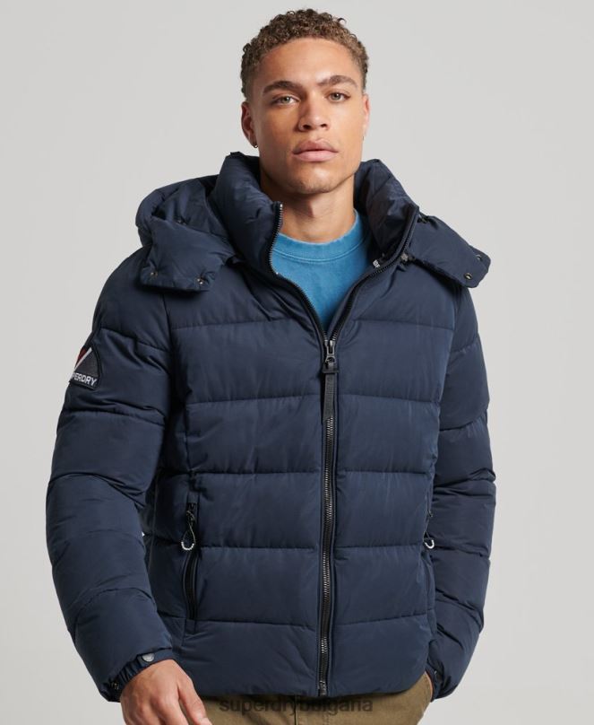 Superdry облекло N00H1045 военноморски флот мъже микрофибърно планинско пухено яке