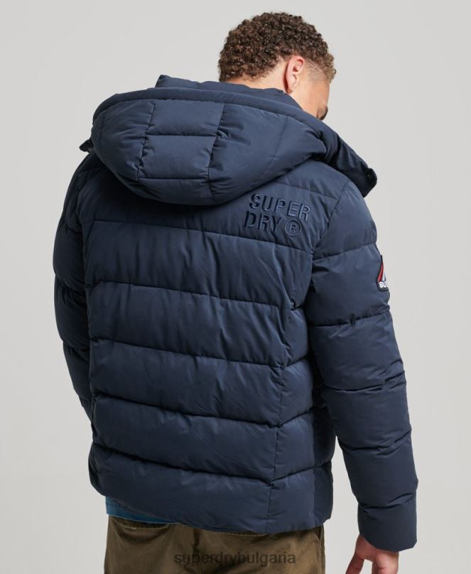 Superdry облекло N00H1045 военноморски флот мъже микрофибърно планинско пухено яке